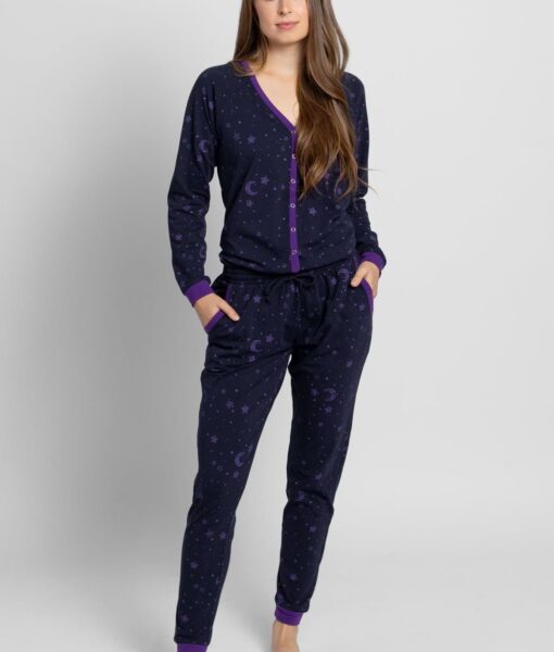 Dospělé dupačky Dámský overal navy sky Dospělé dupačky Dámský overal navy sky